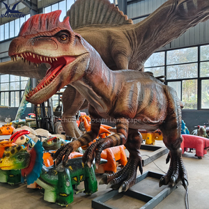 Dinosaure Dilophosaurus Animatronique en Mousse et Métal Taille Réelle, Sculpture de Dino Personnalisable pour Affichage dans les Aéroports et Parcs de Trampoline - Product Image 5