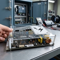 Carte de circuit imprimé de commande de porte d'ascenseur DCU-2D REV 2.1 avec étiquette d'avertissement