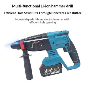 Martillo Perforador Rotatorio Eléctrico Industrial de Alta Potencia, Juego de Brocas para Concreto SDS de 28 mm de Diámetro, Motor sin Escobillas de 18 V, Portátil y Resistente - Product Image 3