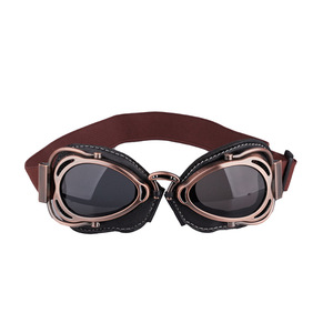 Motorcycle Goggles <b>Full</b> Rim Metal Frame Spherical Plastic Lens UV Protection Anti <b>Slip</b> Outdoor Sports Sunglasses Men's - Product Image 1