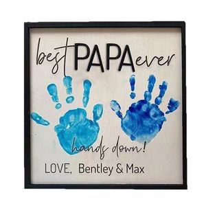 Regalo conmemorativo del Día del padre de <span class=keywords><strong>madera</strong></span> Placa impresa a mano de <span class=keywords><strong>madera</strong></span> personalizada - Product Image 5