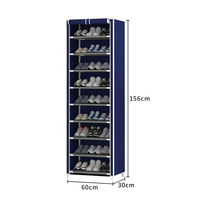 Meuble à chaussures personnalisé en tissu non tissé, multi-niveaux, anti-poussière, portable et multifonctionnel