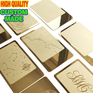 Carta Metallica Personalizzata, Carte in Acciaio Inossidabile Incise al Laser per Uso Aziendale NFC, Personalizzate e Resistenti in Oro - Product Image 1