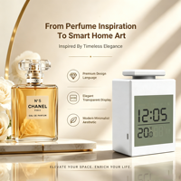 Diffuseur d'huiles essentielles avec détection d'huile infrarouge et écran tactile, rappel de recharge automatique, veilleuse pour diffuseur d'arôme domestique