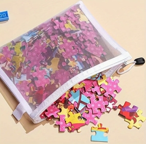 Xây dựng khối <span class=keywords><strong>l</strong></span>ưu trữ túi câu đố đồ chơi tổ chức <span class=keywords><strong>l</strong></span>ưới dây kéo túi rõ ràng hộp cho trẻ em các bộ phận nhỏ - Product Image 3