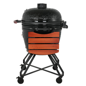 SEB Kamado Thêm lớn 23.5 inch gốm đen trứng BBQ nướng người hút thuốc than nướng thịt nướng Xanh Kamado nướng - Product Image 3