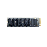 Carte d'extension fiable ASM1166 M.2 NVMe vers 6 ports 3.0 pour NAS Synology, prend en charge le branchement à chaud et le RAID, PCIe 3.0 x2, avec dissipateur thermique