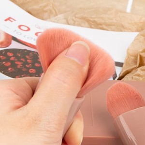 Lot de 5 pinceaux de maquillage professionnels à angle incliné, marque privée, tendance, à tête plate pour <span class=keywords><strong>eye</strong></span>-liner et sourcils, avec miroir facial - Product Image 5