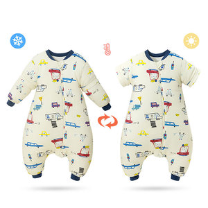 Sac de couchage à emmailloter pour bébé en coton biologique à <span class=keywords><strong>manches</strong></span> détachables personnalisé écologique avec <span class=keywords><strong>manches</strong></span> pour l'hiver - Product Image 1