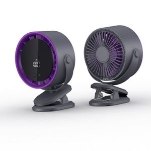 2025 New Arrivals Usb Rechargeable Mini Digital Display Clip <b>Table</b> for Outdoor Foldable Portable Fan - Product Image 3