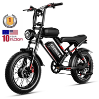 Livraison rapide avec contrôle par application, vélo électrique rétro à pneus larges de 20 pouces, double moteur, suspension intégrale, conforme aux normes européennes et américaines