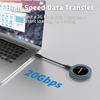 SSD Portable 20Gbps Nouveau PSSD Magnétique Type C USB 3.2 Gen 3 Grande Capacité 2 To 4 To Convient pour iPhone 15/pro iPhone 16/pro
