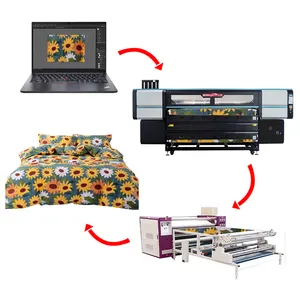 kingjet 1.8m sublimation 3040 textile printing machine with auto feeding and take up system