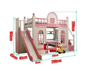 Letti <span class=keywords><strong>a</strong></span> Castello per Bambini con Cassetti, <span class=keywords><strong>Letto</strong></span> <span class=keywords><strong>Singolo</strong></span> in Legno di Teak Massiccio per Studenti - Product Image 3