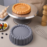 Moule à pâtisserie rond de 7,8 pouces, réutilisable, antiadhésif, en silicone, pour gâteau au fromage, gâteau au chocolat, gâteau arc-en-ciel, brownie, tarte