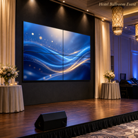 Mur vidéo LCD 49 pouces avec cadre de 1,8 mm, système de raccordement 2x2 4x4, mur vidéo LED HD pour salle de bal d'hôtel et événements