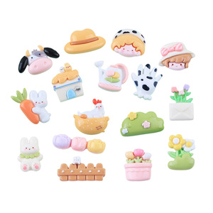 Buena Calidad Stock a granel Happy Garden Farm Theme Flat Back Resina Accesorios Diy - Product Image 1