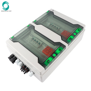 WSDB-PV4/2 IP65 étanche 4 entrées 2 sorties 4 cordes 16A 1000V DC PV panneau solaire boîte de combinaison pour système de réseau de panneaux solaires - Product Image 1