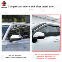 COCOK untuk Audi Q5 Q5L E-tron 2008-2025 PC Window Visor Wind Deflector Hitam Eksterior Penutup Lis Jendela
