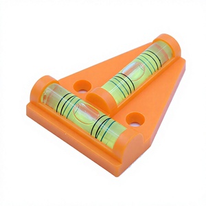 Niveau à bulle en plastique en forme de T, mini niveau à bulle à double axe avec trou de fixation sur la base - Product Image 2