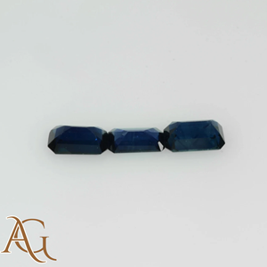 Saphir bleu naturel, forme octogonale, émeraude, rectangle, facetté, pierre précieuse en vrac pour bijoux, certifié - Product Image 2