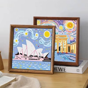 XIXI Peinture diamantée 5D sur acrylique, motifs de sites touristiques mondialement connus, art décoratif, kits de diamantés DIY faits à la main - Product Image 1