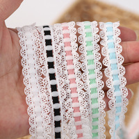 Olian 1.5cm de largeur élastique motif d'escalier double couche lacets en maille accessoires de lacets pour chaussures et décoration de la maison