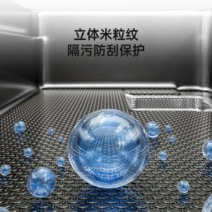 อ่างล้างจานสเตนเลส 304 รุ่น Seoul Collection แบบอ่างเดี่ยว ติดตั้งใต้เคาน์เตอร์ สีดำ ทำความสะอาดง่าย พร้อมตะแกรงระบายน้ำ - Product Image 3