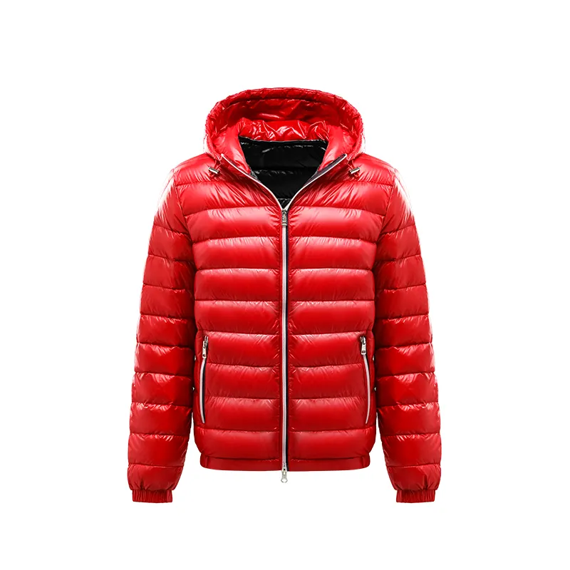 2023 New Fashion Warm Hooded Custom Logo Hooded packable Winter bubble padded Filled Down Ultralight Puffer Jackets for Men