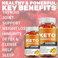 Gummies Céto de Haute Qualité pour Hommes et Femmes, 60 Unités, Marque Privée OEM, Vitamines Céto pour Adultes et Adolescents