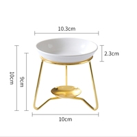 Brûleur à mazout en métal Cire fondue Céramique Bougeoir Aroma Réchauffeur d'huile Spa Yoga Salle Méditation Décoration de la maison Brûleur d'huile essentielle
