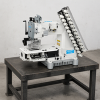 Machine à coudre industrielle JUKKY VC008 de qualité supérieure, 12 aiguilles, lit cylindrique, 12 fils, point droit manuel, nouvelles machines à coudre