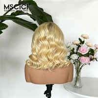 Peluca de Cabello Humano Brasileño MSCICI 13x6 con Frente de Encaje, Estilo Ondulado, Encaje Fino Pre-Arrancado para Salón, Peluca 100% Cabello Humano