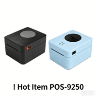 Imprimante thermique portable de bureau POS-9250 104 mm, imprimante d'étiquettes thermiques sans encre ou connexion USB+LAN