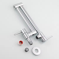 Robinet de cuisine moderne en laiton HONGDEC, rotation à 360°, robinet d'évier pliable, robinet mural pliable pour appartement