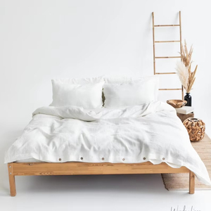 Stonewashed Ivory Queen Linen <b>Pillow</b> Cover Soft White Waxed Home Cushions Plaid Knitted Decorative <b>Throw</b> <b>Pillows</b> King - Product Image 2