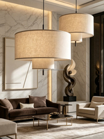 Lampe sur pied en tissu lin moderne, lampe suspendue, lampe de table, décoration de luxe, applique murale, éclairage pour projets hôteliers cinq étoiles