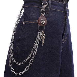 Cadena de Cintura Unisex con Colgante de Águila en Aleación de Zinc, Estilo Punk, Accesorio de Moda Casual, Diseño de Doble Anillo - Product Image 1