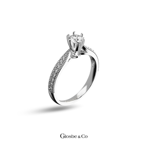 Anillos de Mujer, Redondos, GIA, Oro Sólido de 18K, Anillo de Diamante Natural de Vietnam, 4.5 mm, D/VVS1 - Product Image 4