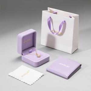 Высококачественный индивидуальный дизайн логотипа для высококачественного брендинга, жесткая картонная основа для бумажных коробок бархат для ювелирных наборов - Product Image 2