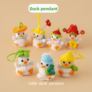 Cross-Border New Yarn Finished Goods Cheer Small Pendant Knitted Badminton Duckling Cute Animal Charm Zhejiang TSLZ-20221628 - Product Image 1