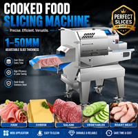 Nouvelle machine automatique de découpe de viande avec épaisseur réglable pour le traitement du jambon, du bacon, de la viande fumée et des saucisses, certifiée CE ISO