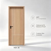 Porte en WPC, imperméable, anti-termites, sans formaldéhyde, résistante à l'humidité, écologique, pré-montée, design moderne, salle de bain, cuisine, chambre