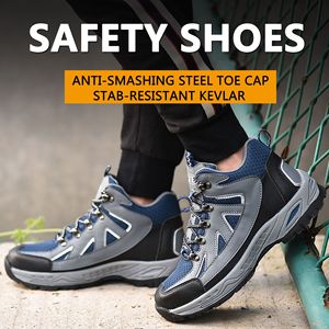 Vente en gros de chaussures de sécurité antidérapantes anti-crevaison pour hommes chaussures de sécurité légères de travail résistantes aux coups de couteau chaussures de sécurité à bout en acier - Product Image 4