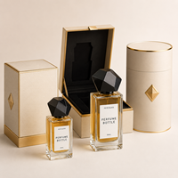 Flacon de parfum en verre transparent personnalisé de qualité supérieure, 30 ml, 50 ml, 100 ml, vaporisateur à fine brume, ensemble de flacons vides avec logo imprimé à l'écran