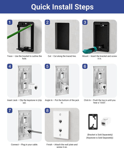 Lan RJ11 RJ45 Panel Wall Plate Keystone Faceplate 45 Jack 1 2 Port US Type Network Wall Face Plate <b>Socket</b> - Product Image 5