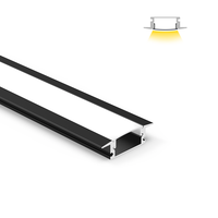 Profilé de plafond en aluminium KC pour tube LED néon encastré, manchon de décoration murale annulaire avec service de découpe en alliage d'aluminium 6063