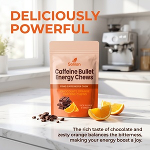 Gomitas Energéticas de Chocolate y Naranja con 85 mg de Cafeína, Masticables para Mejorar la Resistencia en Ciclismo y Deportes - Product Image 2
