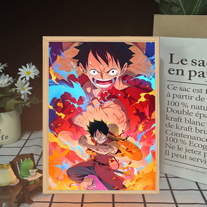 Un pezzo serie Luffy luce notturna 83 stile popolare Anime LED decorazione da tavolo USB spina <span class=keywords><strong>legno</strong></span> artigianale scatole di <span class=keywords><strong>legno</strong></span> cartelli da parete - Product Image 3
