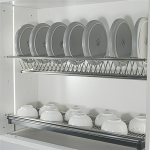 रसोई भंडारण और मसाला रैक के लिए डिश सुखाने रैक के साथ स्टेनलेस स्टील की दीवार - Product Image 1